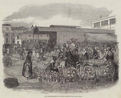 O mercado de flores em Covent Garden de William James Linton